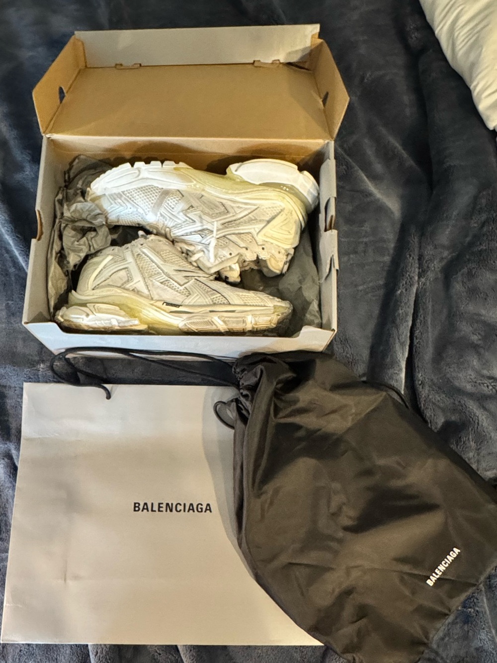 Balenciaga Runner Sneakers White EU 45 / US 12 Box Dust Bag Included